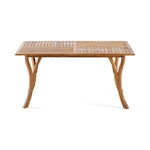 Noble House Hermosa 59" Wooden Patio Dining Table in Teak