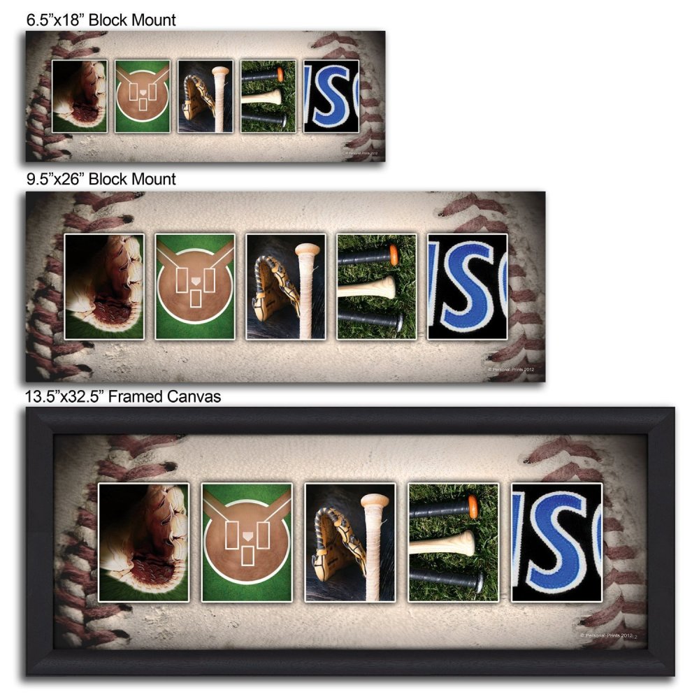 Personalized Baseball Name Wall Art, Live Previews, Choose Each Photos, Multiple Options - Image 4