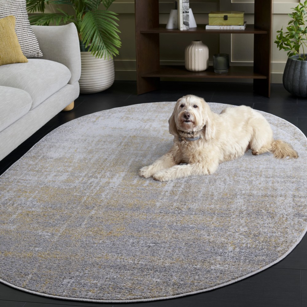 Safavieh Adirondack Boniface Distressed Area Rug, Creme/Gold, 5'1" x 7'6" - Image 12
