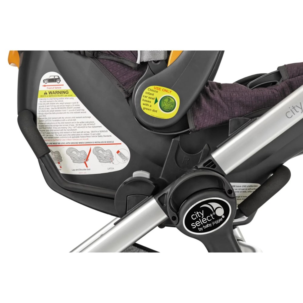 Baby Jogger Car Seat Adapter for City Select 2, City Select & City Select LUX Strollers and Chicco & Peg Perego Infant Car Seats, Black