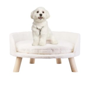 BingoPaw Medium Cat Bed Seat Lounger Soft Plush Fabric Nesting Chair Couch Stool,  24"L