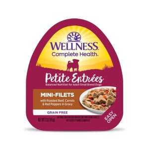 Wellness Petite Entres Mini Fillets Grain Free Natural Wet Small Breed Dog Food,  Roasted Beef,  Carrots