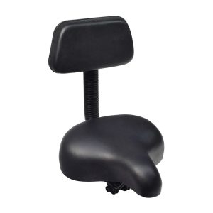 AlveyTech Oversized Bike Saddle Seat with Backrest Cushion Wide Comfort Back Rest Seat for Men/Women