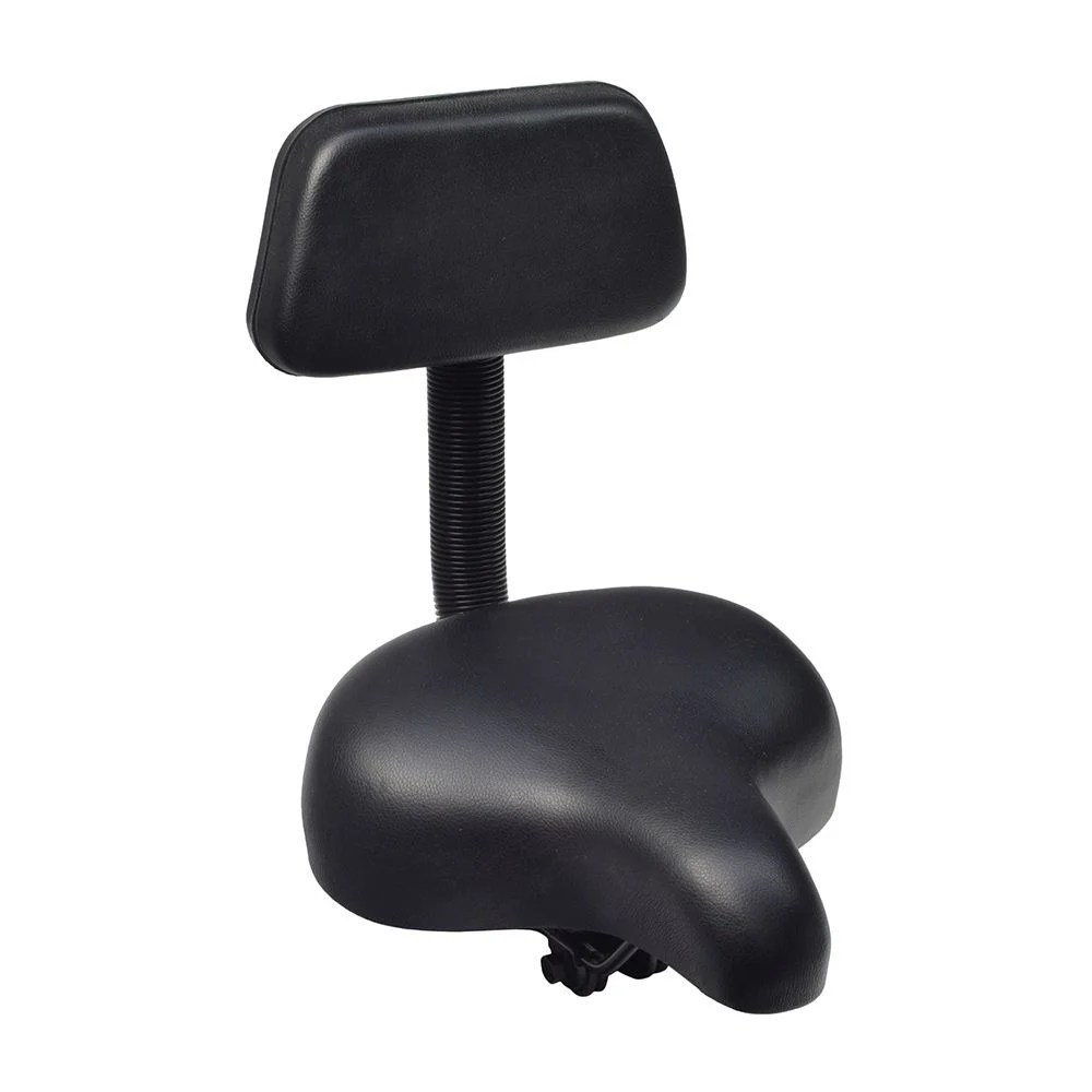 AlveyTech Oversized Bike Saddle Seat with Backrest Cushion Wide Comfort Back Rest Seat for Men/Women