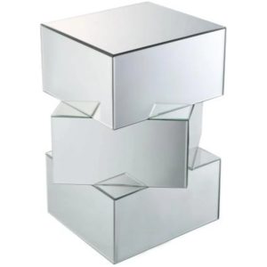 ACME Meria 20" Square Mirrored End Table