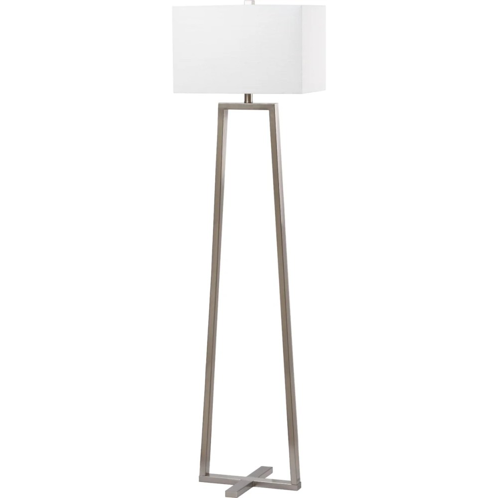 Safavieh Lyell 60 in. H Column Floor Lamp, Nickel - Image 3