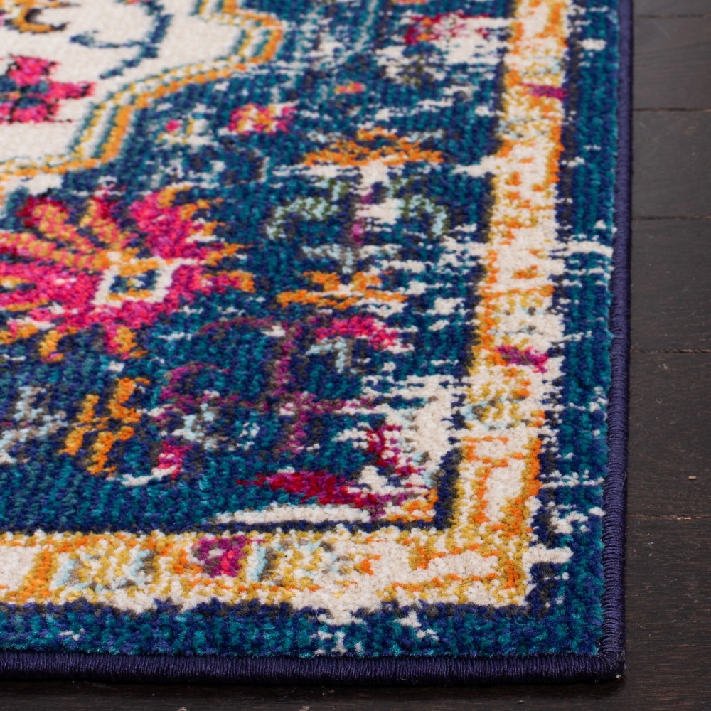 SAFAVIEH Madison Joandra Vintage Floral Area Rug, Ivory/Orange, 5'3" x 7'6" - Image 4