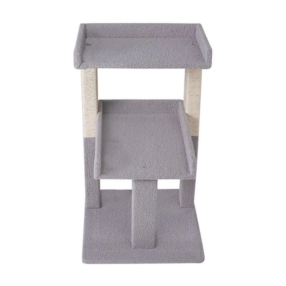 Lulu 2-Tier Cat Tree Tower for Indoor Cats-Large Cat Tower & Cat Condo for Large Cats Cat Tree House:Gray - Image 8
