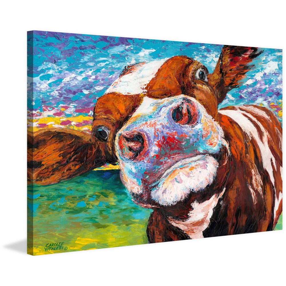 Marmont Hill Curious Cow I Canvas Wall Art - Image 2