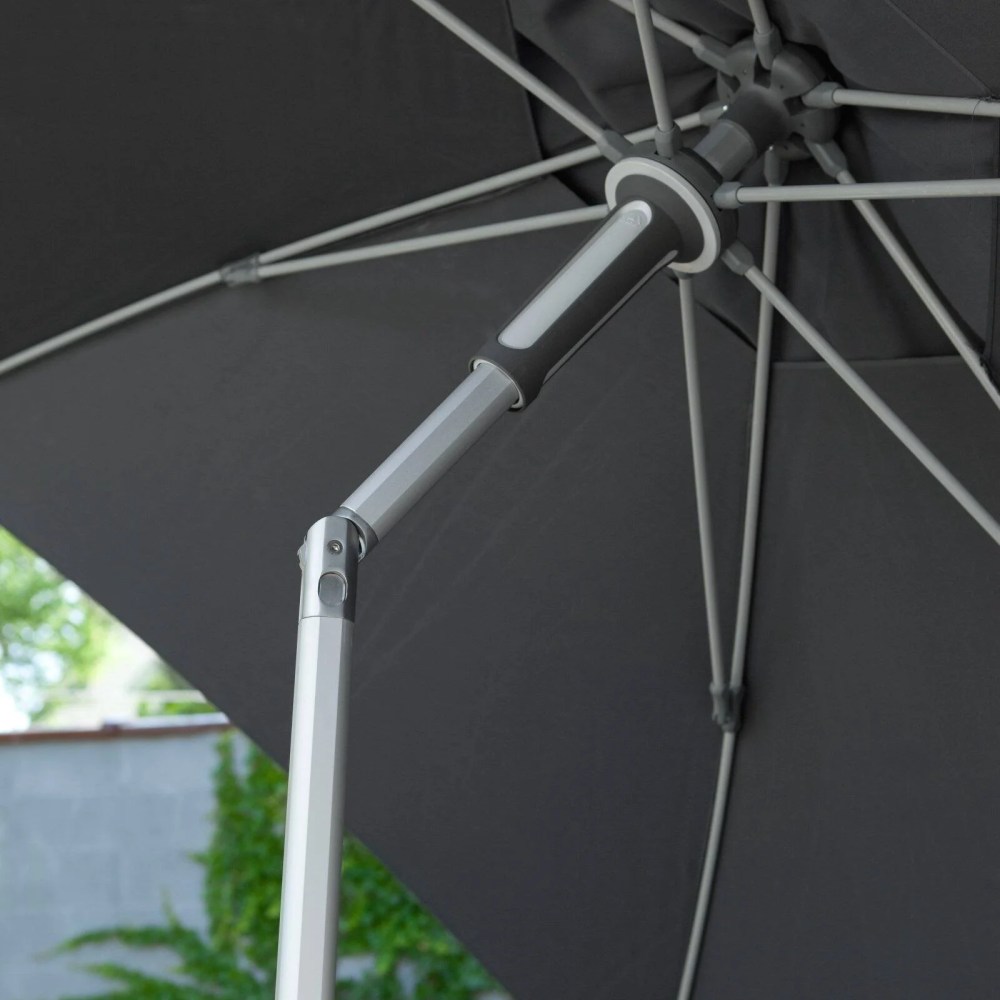 DestinationGear 8.5 ft. Aluminum Market Umbrella with Wind Resistant Doppler, Charcoal - Image 7