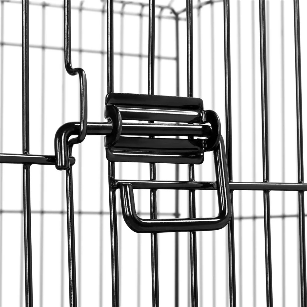 Renwick 55" Metal Rolling Bird Cage With Stand, Black - Image 6