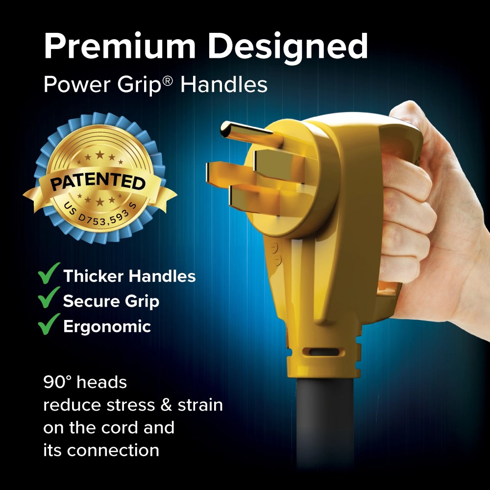 Camco Power Grip 15-Foot 50-Amp RV Extension Cord-125-250 Volts / 12500 Watts (55194) - Image 6