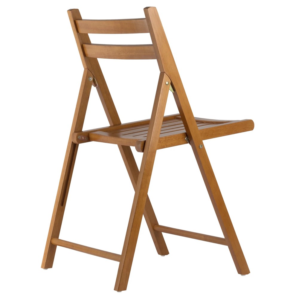 Winsome Robin 4-PC Folding Chair Set, Teak Finish - Image 2