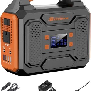 ZeroKor 300W Portable Power Station,280Wh Solar Generator with Pure Sine Wave AC & USB QC3.0
