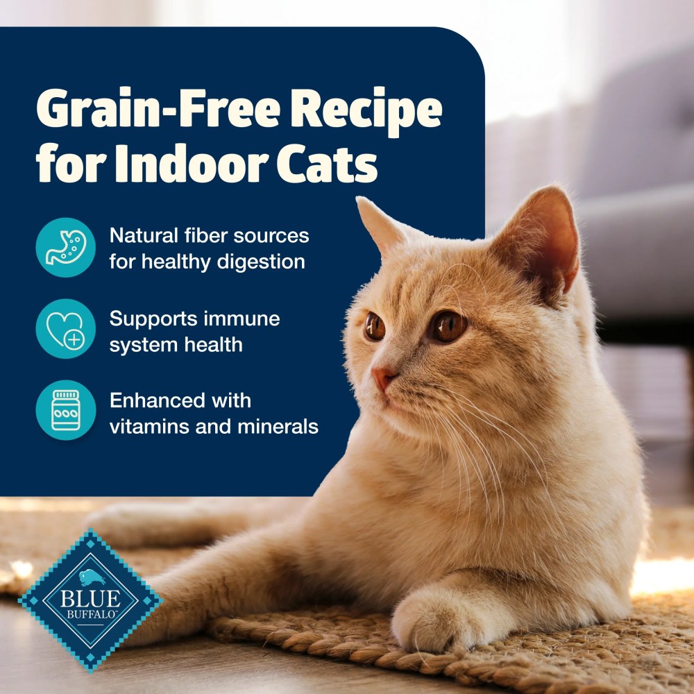Blue Buffalo Freedom Natural Grain-Free Indoor Adult Dry Cat Food, Fish Recipe, 11-lb. Bag - Image 3