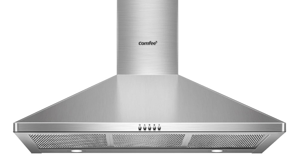 Comfee 36" Ductless/Ducted, Convertible, Pyramid Range Hood, Stainless Steel, CVP36W4AST