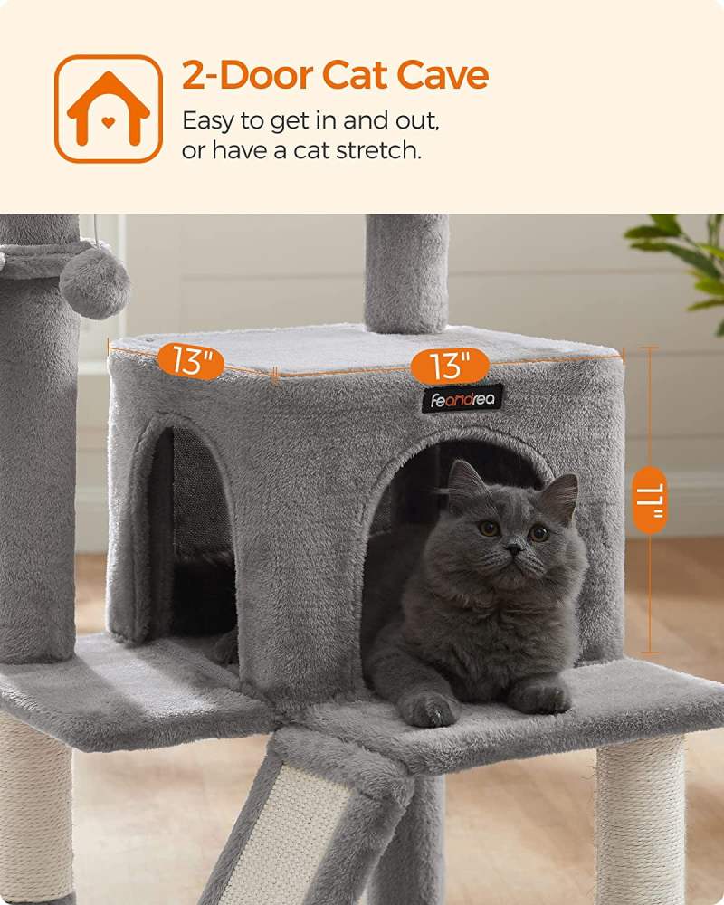 37.8-Inch Cat Tree Cat Condo Small Cat Tower with Widened Perch for Large Cats Indoor - Image 9
