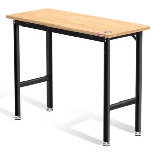 WORKPRO 48"x 20" Garage Workbench with Leveling Foot,1200 LBS Load Capacity Work Benches for Garage,Workshop,Home,Woodworking
