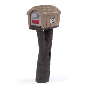 Simplay3 Rustic Home Post Mailbox,  Multi-Color