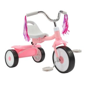 3-Wheel Trike Toddler Tricycle Kids Tricycle Age to 5 Years, Kids Trikes Toddler Bikes for Gift & Toys for Boy & Girl Pink