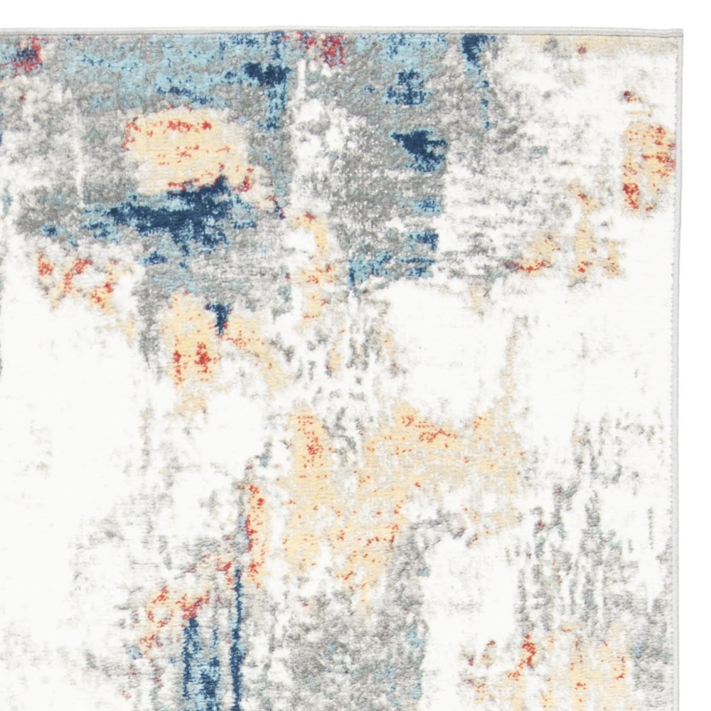 SAFAVIEH Jasper Alvina Abstract Overdyed Area Rug, Grey/Red, 5'3" x 7'6" - Image 8