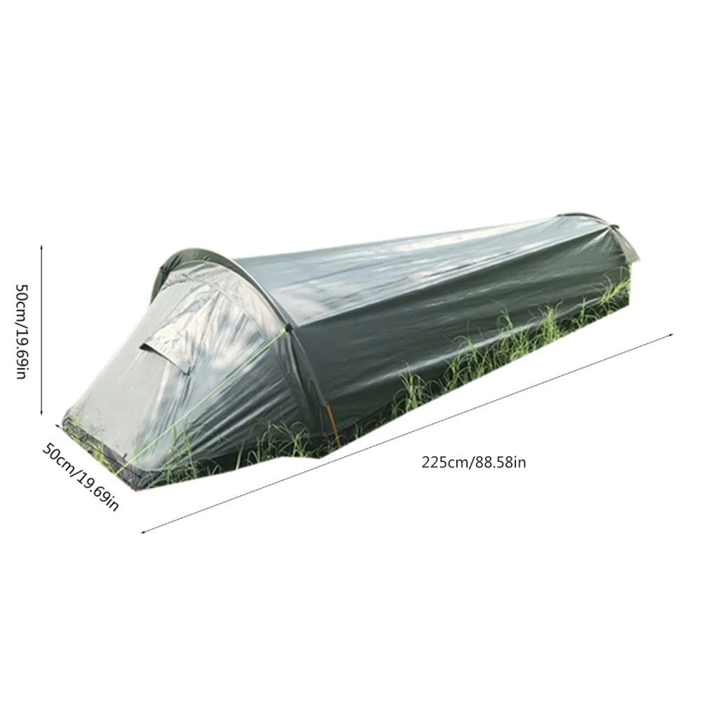 Watertight Sleeping Bag Camping Survival Bivvy Tent for Outdoor Bivy Tent, Single Person Sleeping Backpacking Bivvy Tent - Image 4
