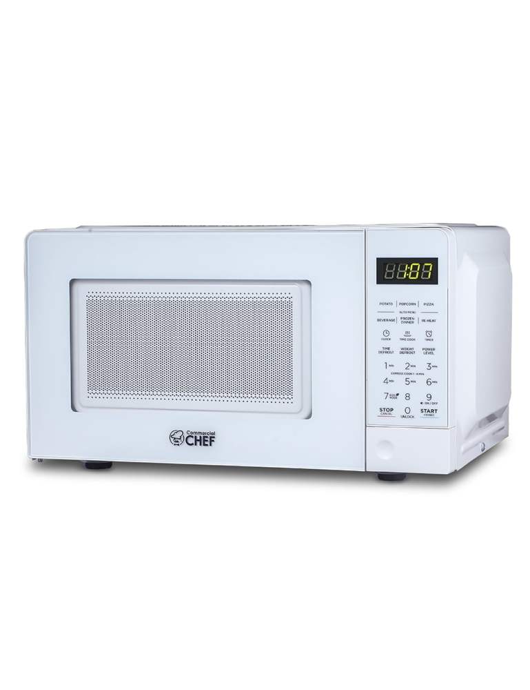 Commercial Chef CHM770W 0.7 Cubic Feet Microwave Oven,White