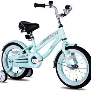 JOYSTAR 12" 14" 16" Kids Cruiser Bike for Ages 2-7 Years Old Girls & Boys, Kids Bike with Training Wheels, Cruiser Bicycles for Children, Green