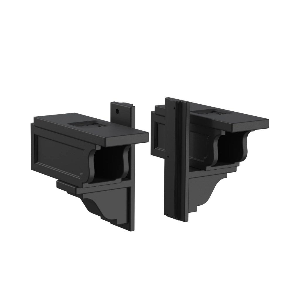Mayne Rockport Double Mailbox Arm Mount Black Plastic Mailbox Post - Image 8