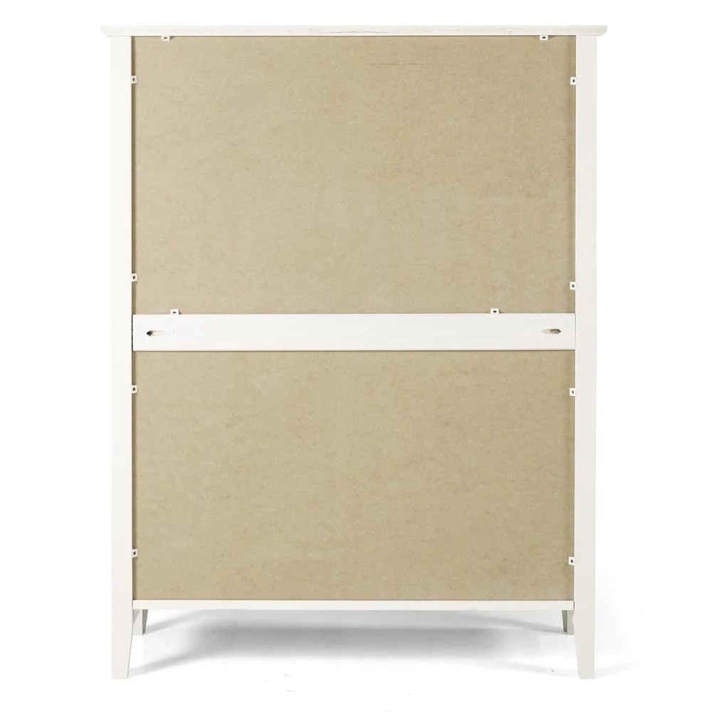 Alaterre Furniture Simplicity 5-Drawer Chest,Kids Bedroom Dresser,Anti-Tip Safety,Metal Glides,Wooden Knobs,Brazilian Pine and Veneers,White - Image 5