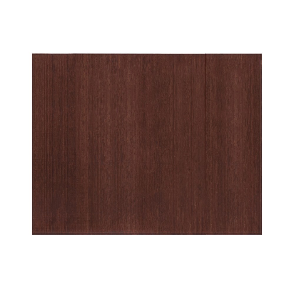Anji Mountain 47" x 60" Bamboo Chair Mat for Carpet and Hard Floor, 12mm - Rectangular without Lip, Dark Cherry