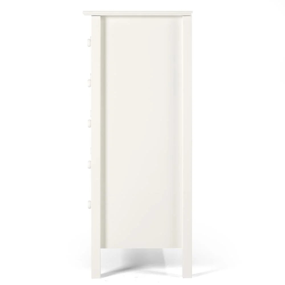 Alaterre Furniture Simplicity 5-Drawer Chest,Kids Bedroom Dresser,Anti-Tip Safety,Metal Glides,Wooden Knobs,Brazilian Pine and Veneers,White - Image 2