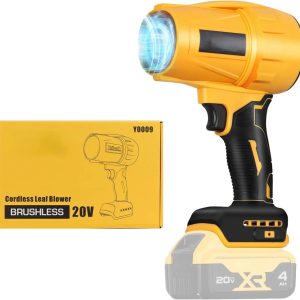 Electric Cordless Leaf Blower Dust Blower for DEWALT 20V Battery,High-Speed Motor Handheld Jet Fan Air Blower for Patio Cleaning,Lawn Care,Blowing Leaves and Dust (No Battery/Charger)