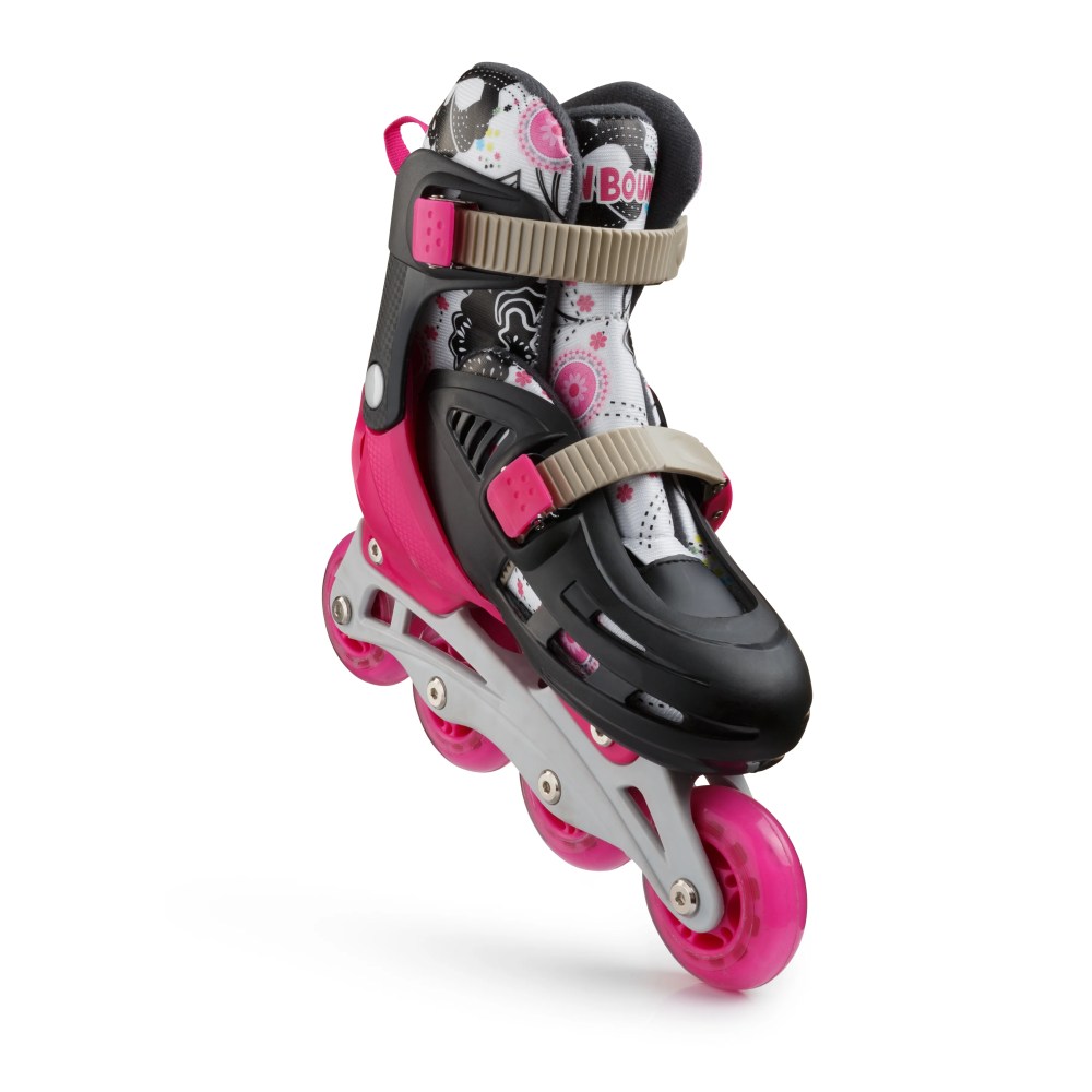 New Bounce Adjustable Inline Skates for Kids - Premium Roller Blades, 4 Wheels, Comfortable Fit, Easy-to-Use Skates, Pink - Image 2