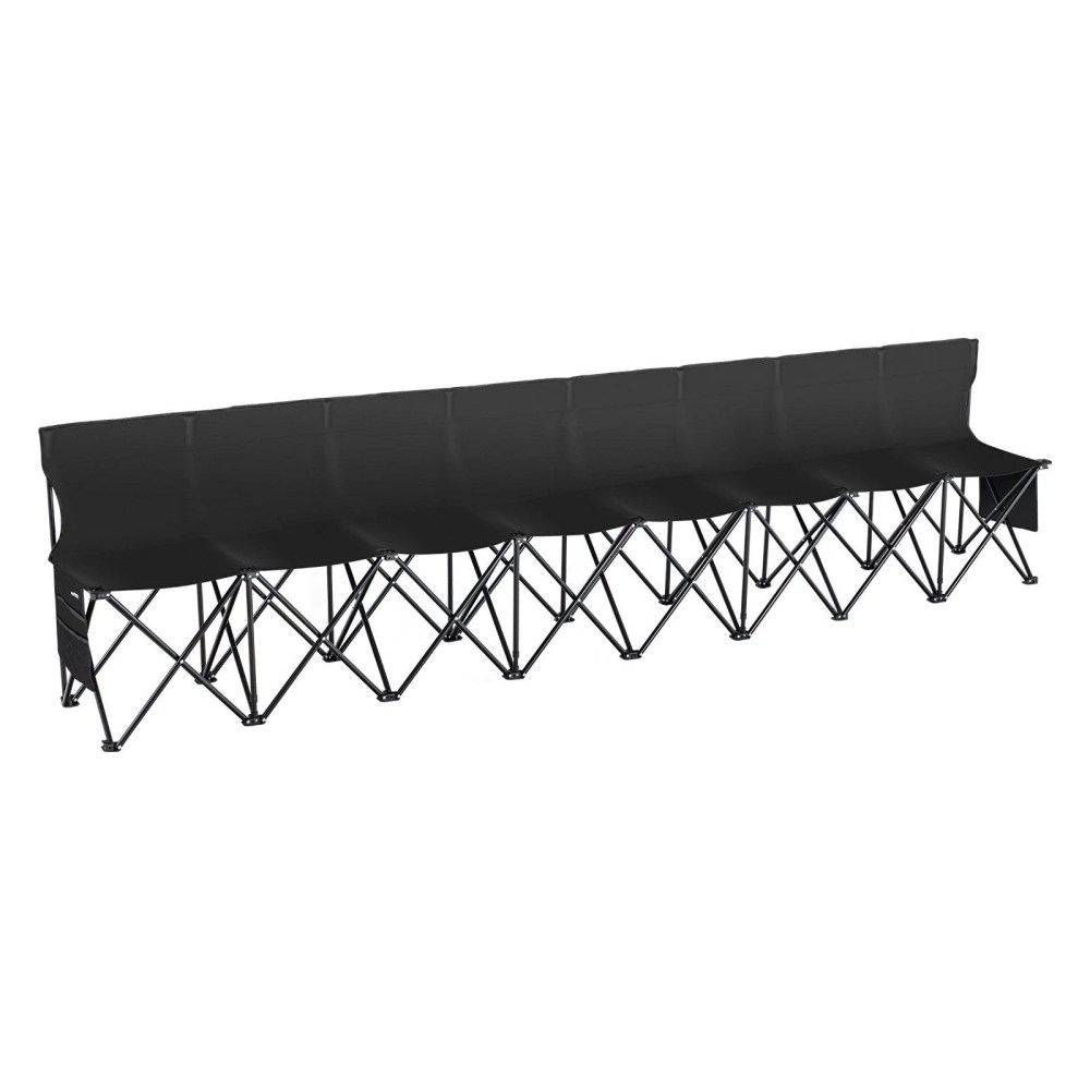 8 Seat Portable Folding Sport Bench for Outdoor Camping, Lightweight with Carry Bag-Perfect for Picnics & Events