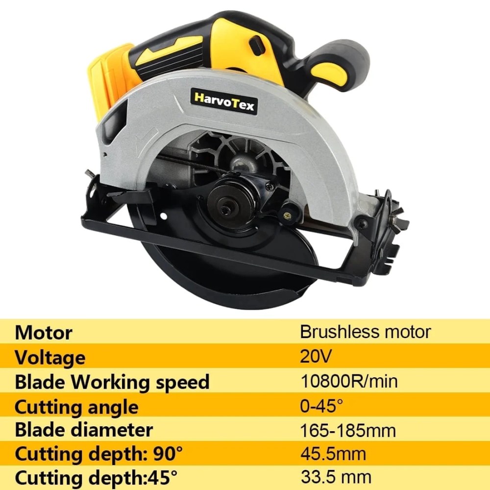 20V MAX Circular Saw,7-1/4-Inch Blade,Brushless Motor,0-45 Degree Bevel Capability,Bare Tool Only