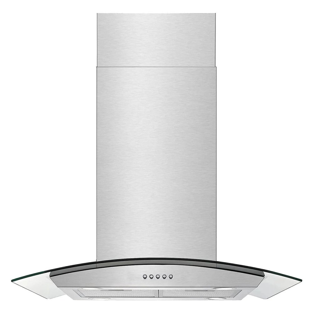 Joeaonz Island Mount Range Hood in Stainless Steel with LED Lights & Easy-Clean Filters,120V