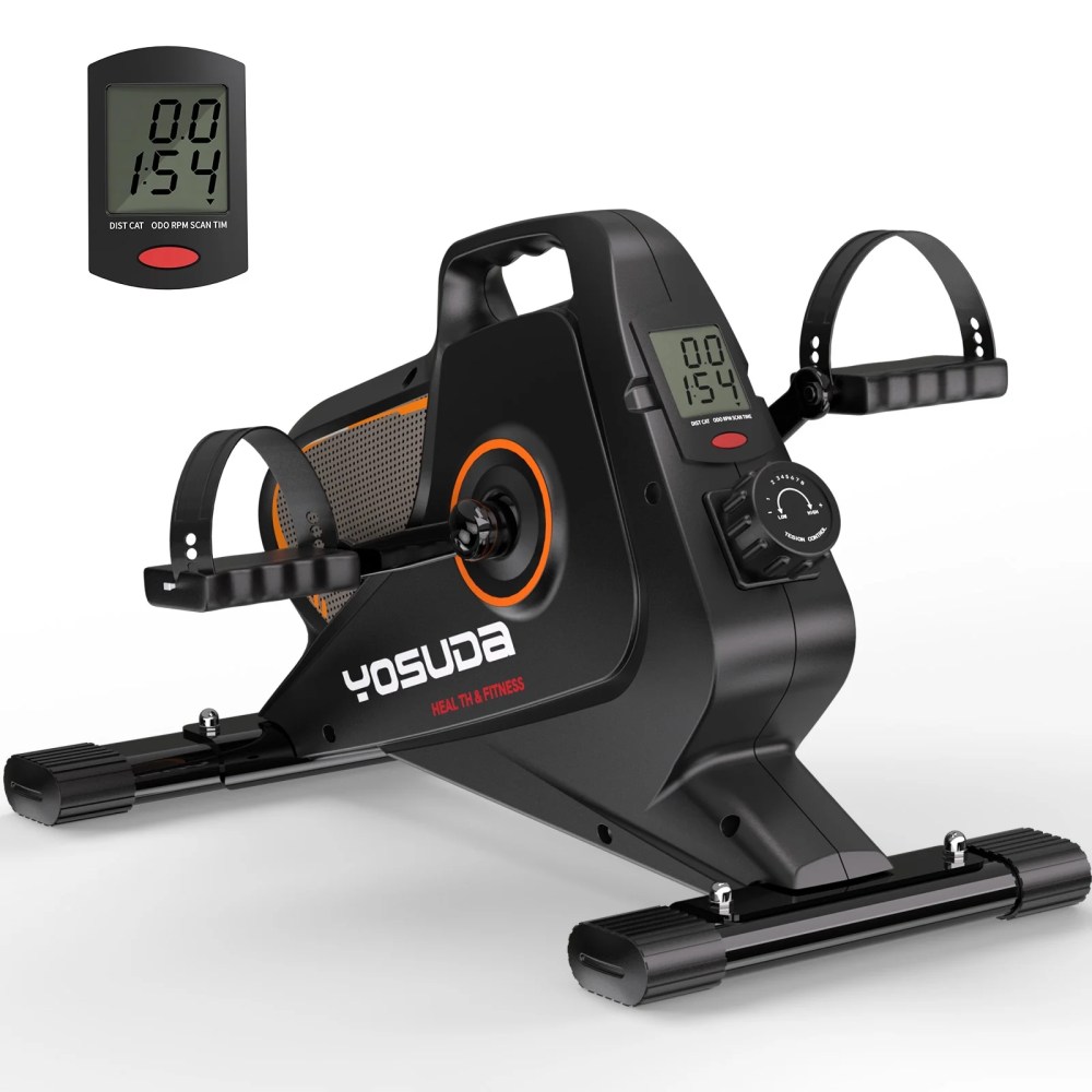 YOSUDA Under Desk Bike Pedal Exerciser - Magnetic Mini Exercise Bike for Arm/Leg Exercise, Desk Pedal Bike for Home/Office Workout