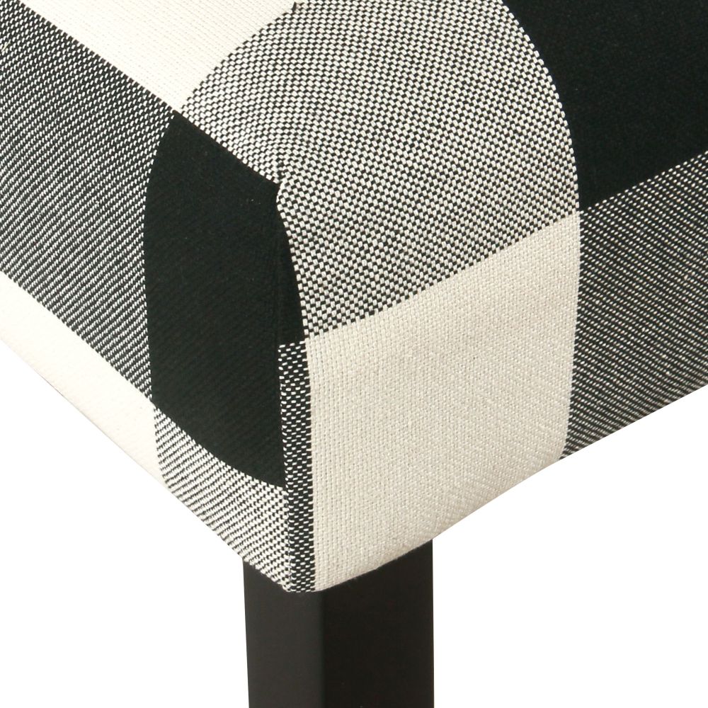HomePop 24"Classic Parsons Counter Stool - Black and White Plaid - Image 6