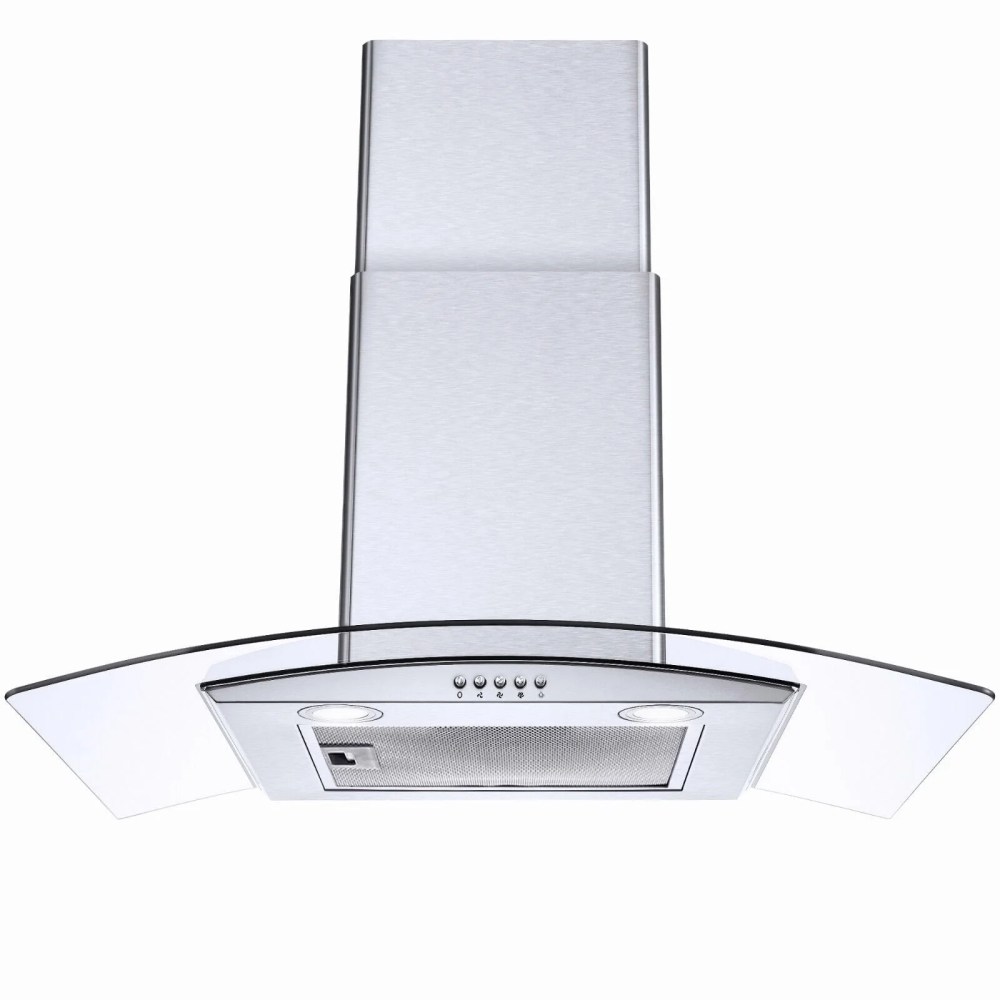 Joeaonz 30" Stainless Steel Wall Mount Range Hood 450CFM with LED Light,3-Speed Fan,Dishwasher-Safe Filters