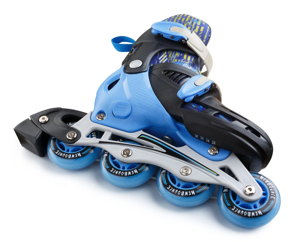New Bounce Adjustable Inline Skates for Kids-4 Wheel Roller Blades-Blue-Adjustable Size and Comfortable Fit for Kids - Image 2