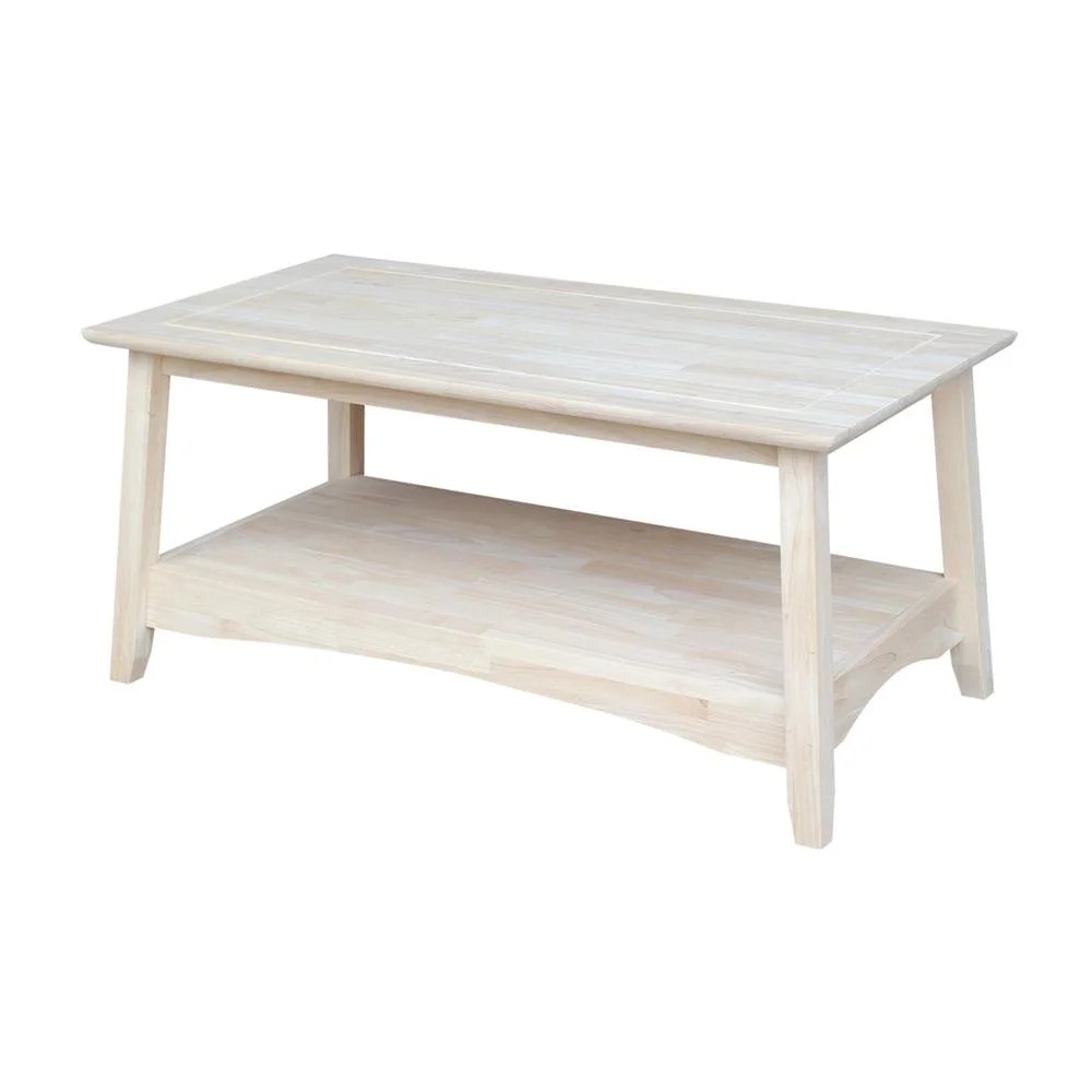 International Concepts Whitewood Bombay Rectangular Coffee Table