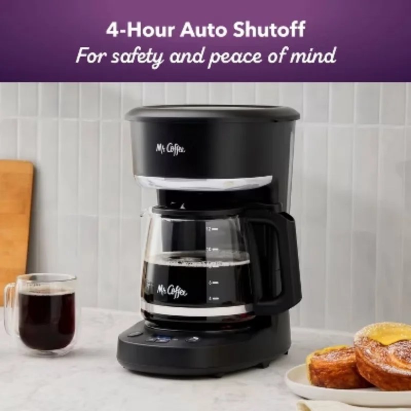 Mr. Coffee 12-Cup Programmable Coffee Maker Black: Drip Machine,Dishwasher-Safe,Electric,Paper Filter - Image 5