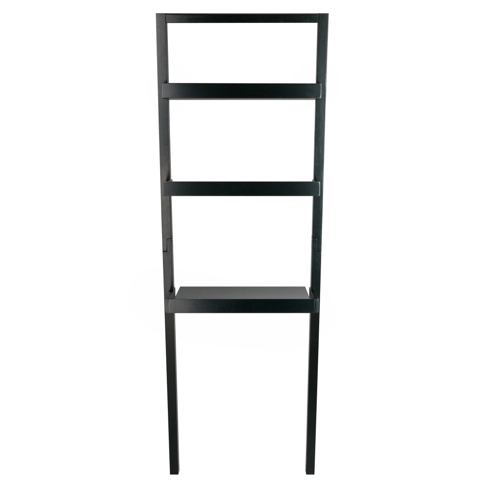 Winsome Wood Bellamy Leaning Desk with 2 Shelves,Black Finish - Image 5