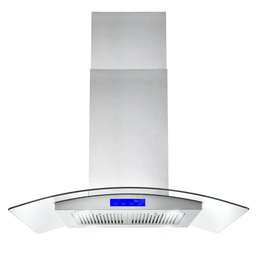 Joeaonz 36-Inch Island Mount Range Hood with 900 CFM,LED Lights,Touch Control