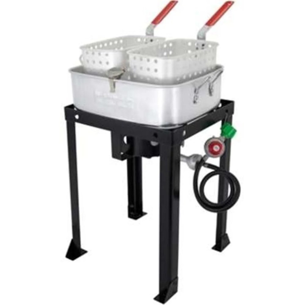 The Metal Ware TBAPF-18C 18 qt. Chard Dual Basket Fryer