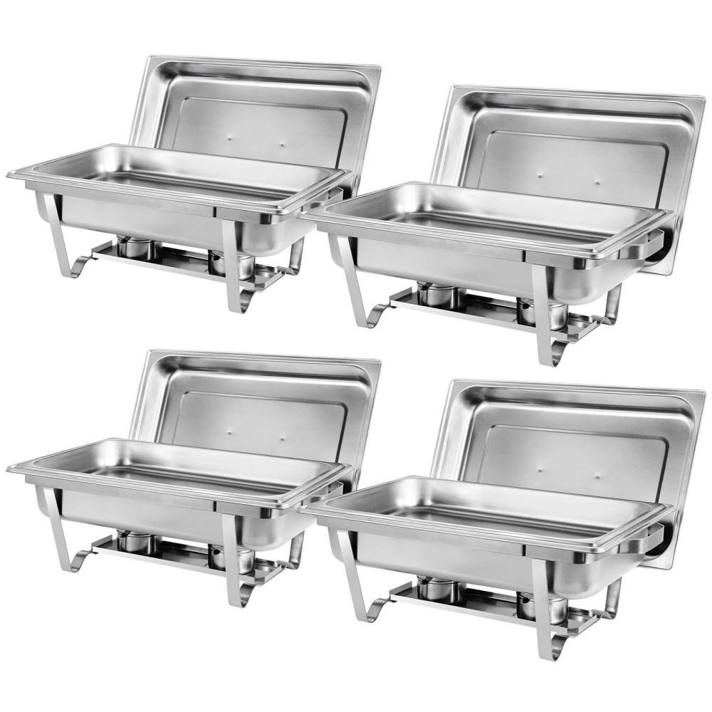 ZenStyle 4 Packs 8 Quart Chafing Dish Buffet Trays Chafer Stainless Steel with Warmer for Home Party Durable - Image 8