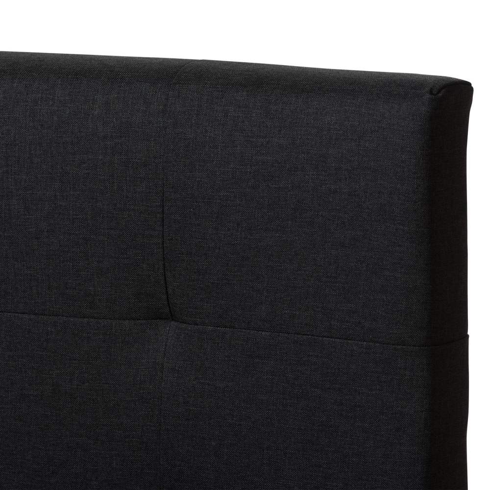 Baxton Studio Brookfield Modern and Contemporary Fabric Upholstered Grid-Tufted Full-Size Bed - Image 5