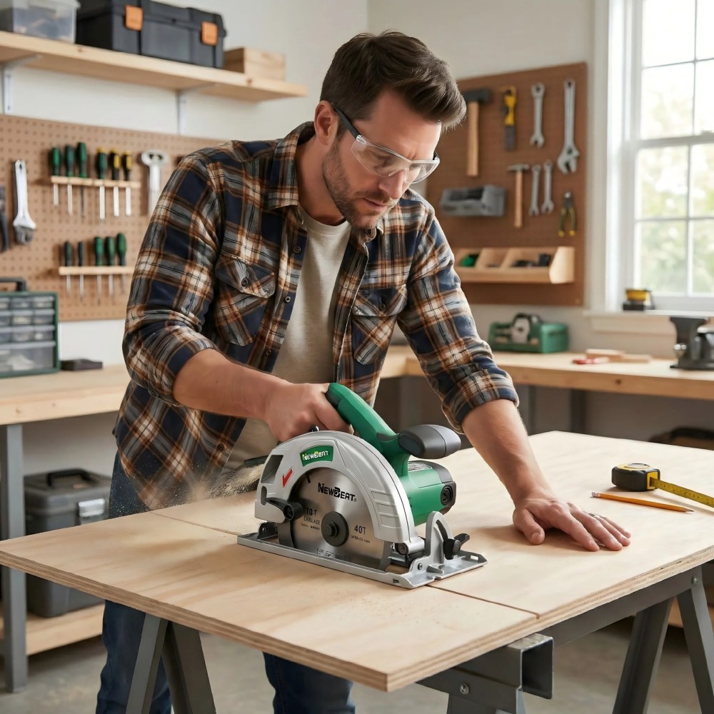 NEWBEAT 12-Amp 7-1/4-inch Circular Saw with Blade - Image 5