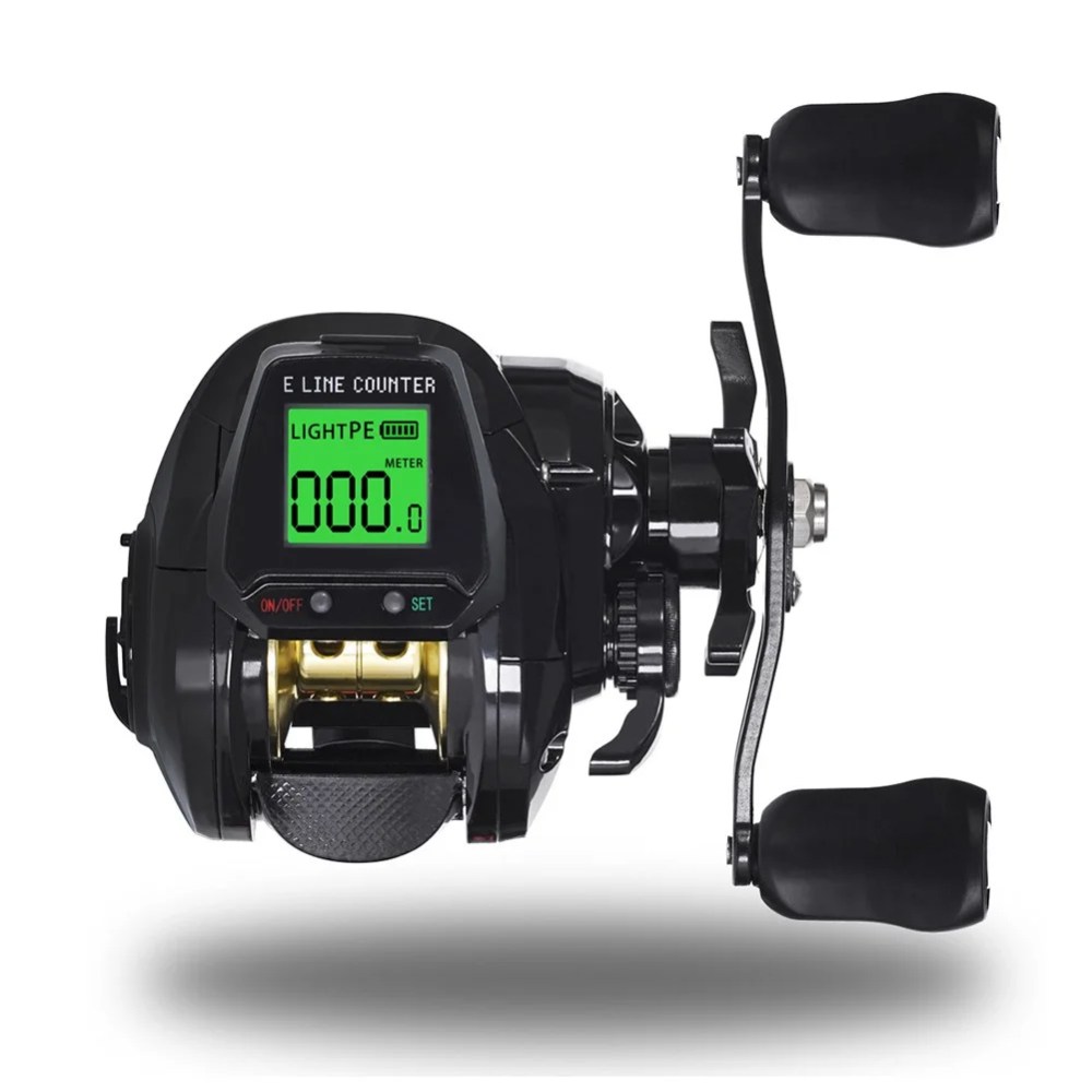7.2:1 Bite Alarm Digital Fishing Baitcasting Reel Line Counter Depth Position